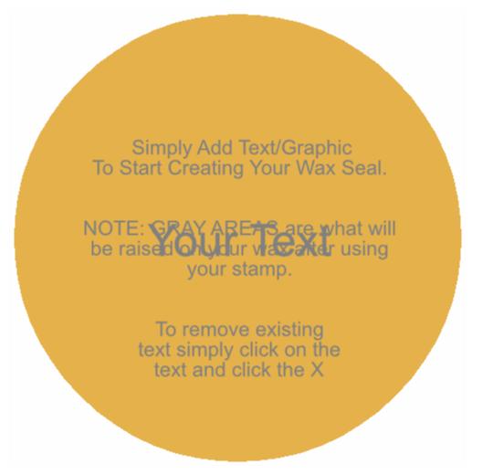 Design your own .750 inch Wax Seal Stamp