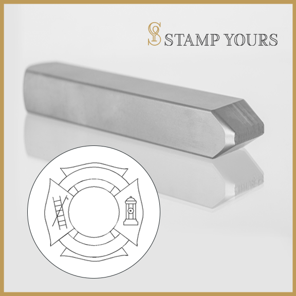 Fireman Maltese Cross Metal Stamp - Stamp Yours