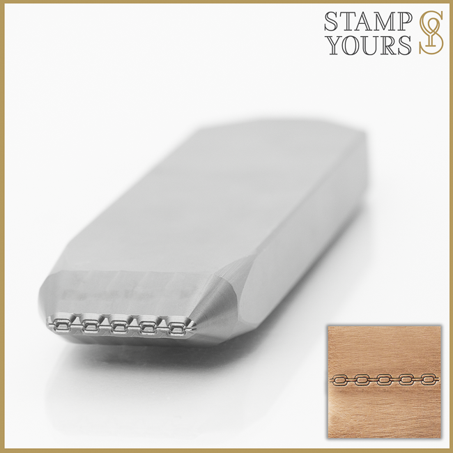 Chain Link Border Metal Design Stamp for Jewelry Stainless and Golf Clubs By Stamp Yours