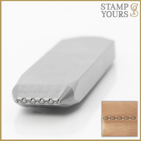 Chain Link Border Metal Design Stamp for Jewelry Stainless and Golf Clubs By Stamp Yours