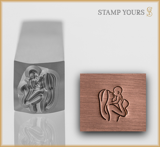 Mother Holding Baby - Stamp Yours
