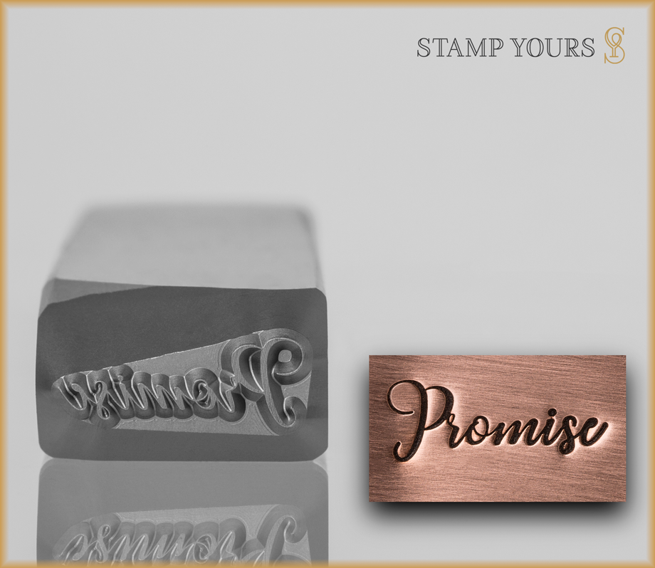 Hand Lettered Word "Promise" - Stamp Yours
