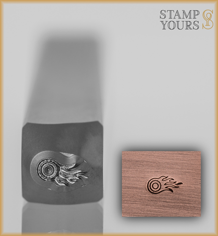Fire Ball Design Stamp 4mm - Stamp Yours