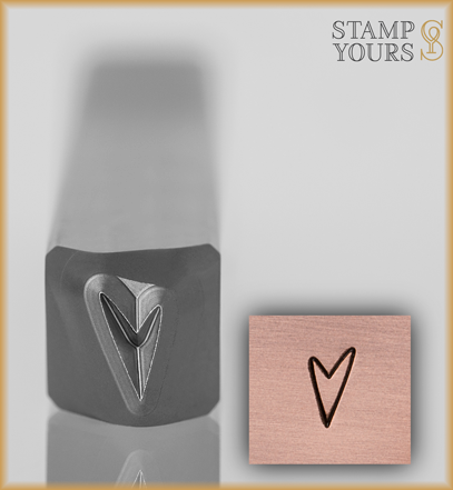 Heart Style 3 Design Stamp 4mm - Stamp Yours