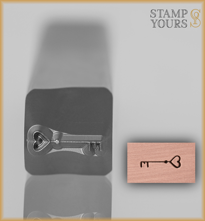 Key To My Heart Design Stamp 6mm - Stamp Yours