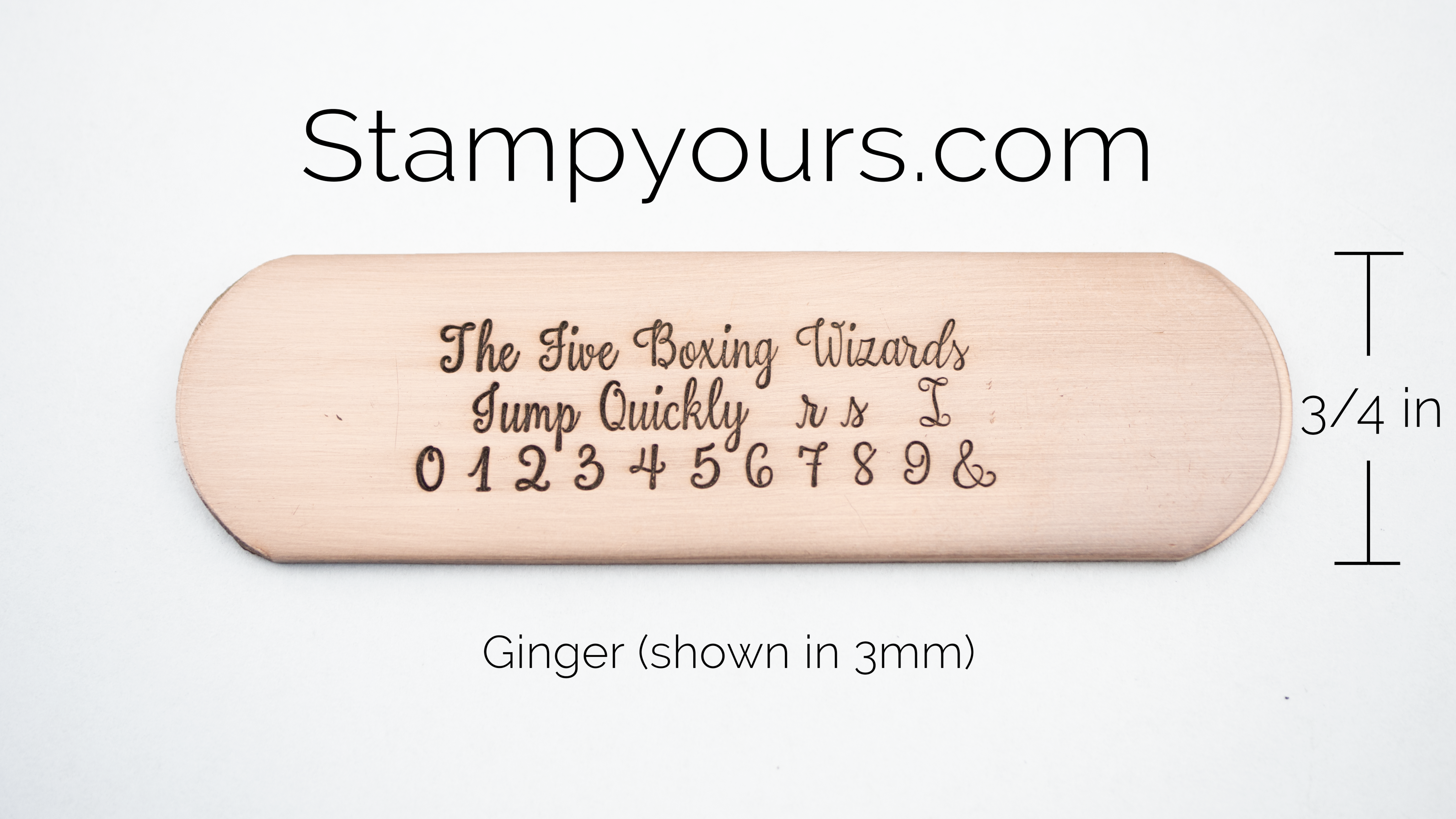 Ginger ( 3mm - 4.5mm ) - Stamp Yours