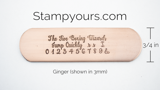 Ginger ( 3mm - 4.5mm ) - Stamp Yours