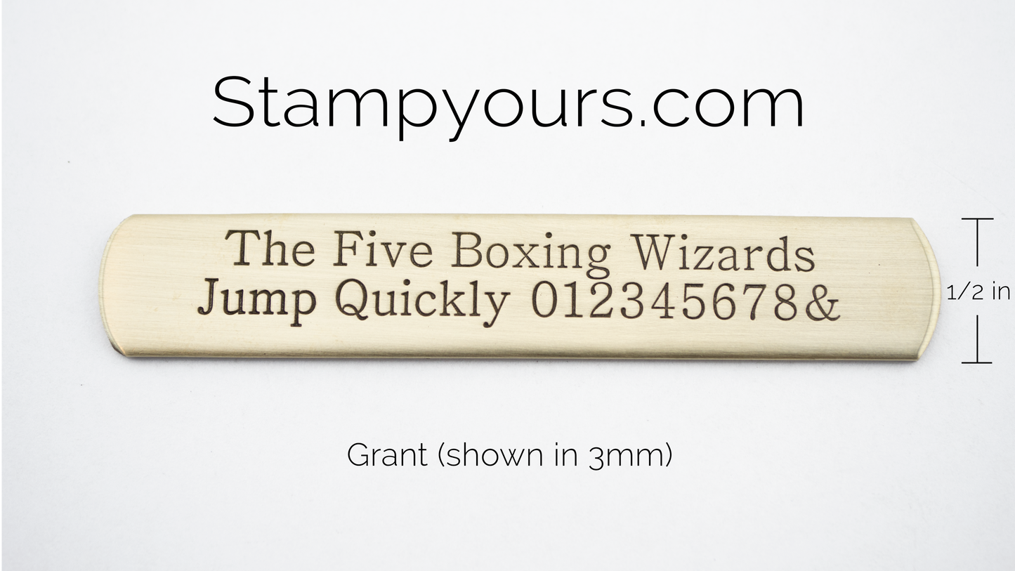 Grant ( 1mm - 6mm ) - Stamp Yours