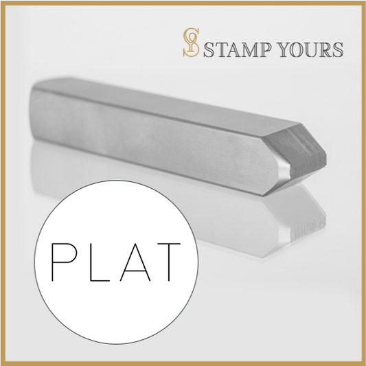 PLAT Marking Metal Hand Stamp By Stamp Yours