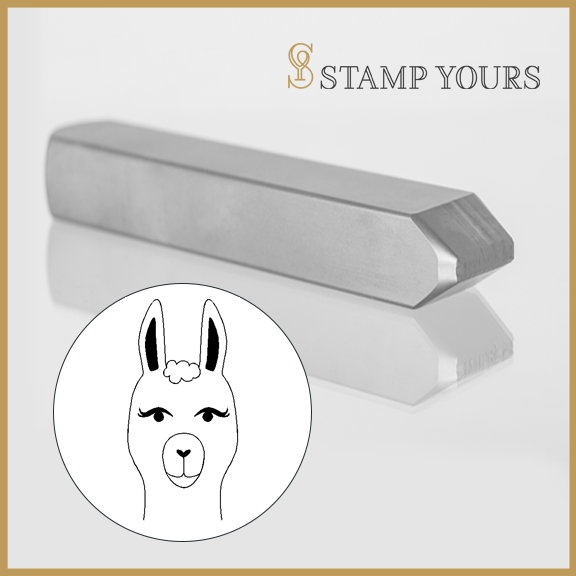 Llama Head Metal Stamp - Stamp Yours