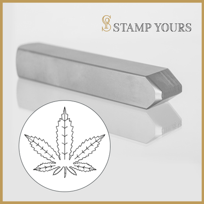 Hemp Leaf Metal Stamp - Stamp Yours