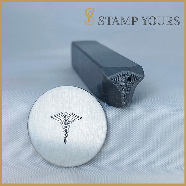 Caduceus Medical Alert Symbol Metal Stamp - Stamp Yours