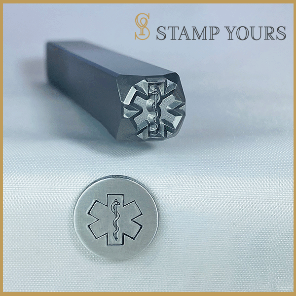 Star of Life Medical Alert Symbol Metal Stamp - Stamp Yours