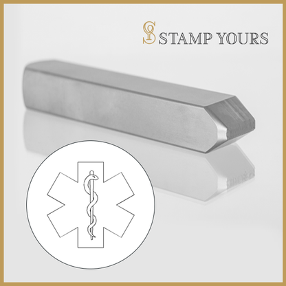 Star of Life Medical Alert Symbol Metal Stamp - Stamp Yours