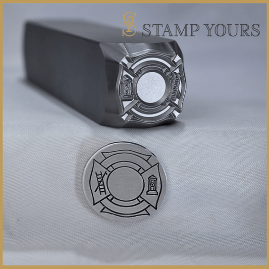 Fireman Maltese Cross Metal Stamp - Stamp Yours