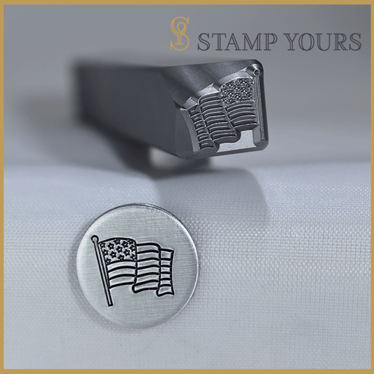 Waving Flag Metal Stamp - Stamp Yours