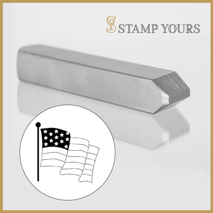 Waving Flag Metal Stamp - Stamp Yours