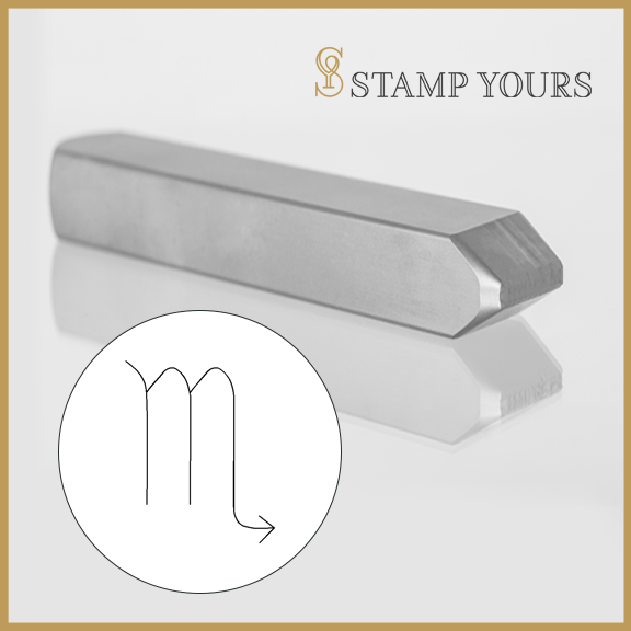 Scorpio Symbol Metal Stamp - Stamp Yours