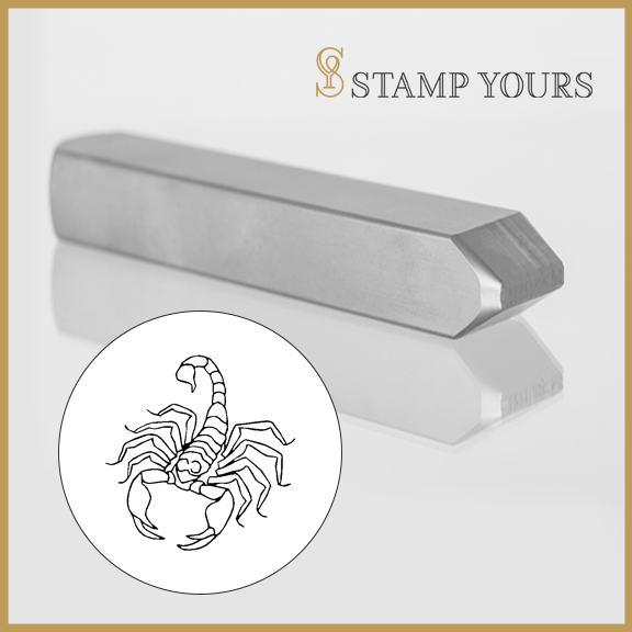 Scorpio Sign Icon Metal Stamp - Stamp Yours
