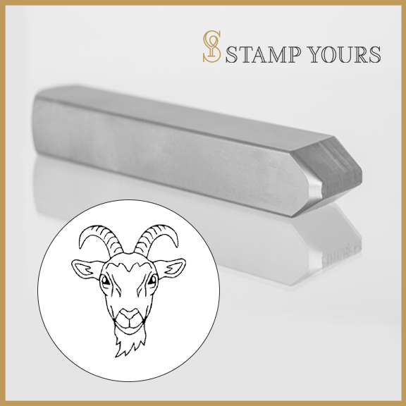 Capricorn Sign Icon Metal Stamp - Stamp Yours