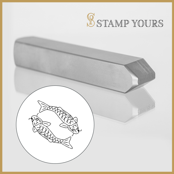 Pisces Sign Icon Metal Stamp - Stamp Yours