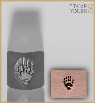 Bear Track Design Stamp 4mm - Stamp Yours