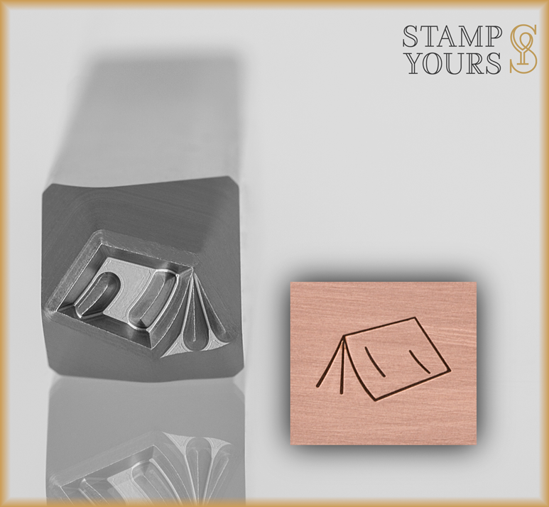 Camping Tent Design Stamp 5mm - Stamp Yours