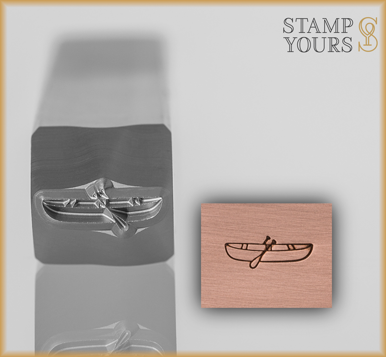 Canoe Design Stamp 3mm - Stamp Yours