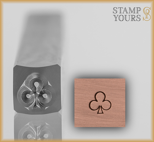 Club Suit Design Stamp 4mm - Stamp Yours