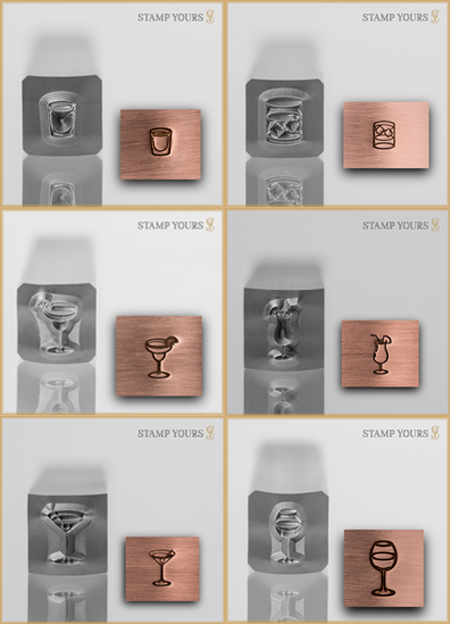 Happy Hour Cocktail Design Stamps - 6 Stamp Bundle - Stamp Yours
