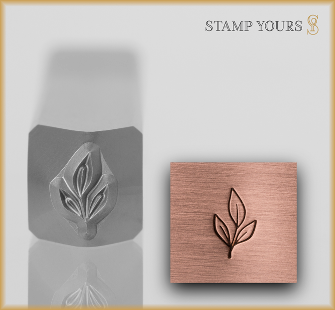 Leaves with Stem Design Stamp - Stamp Yours