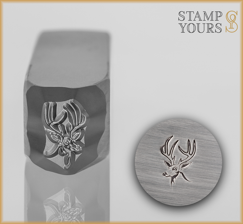 Deer Head Design Stamp - Stamp Yours
