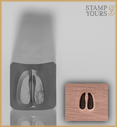 Deer Track Design Stamp  4mm - Stamp Yours