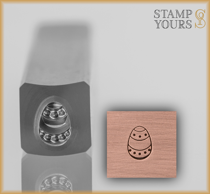 Dotted Easter Egg Design Stamp 5mm - Stamp Yours