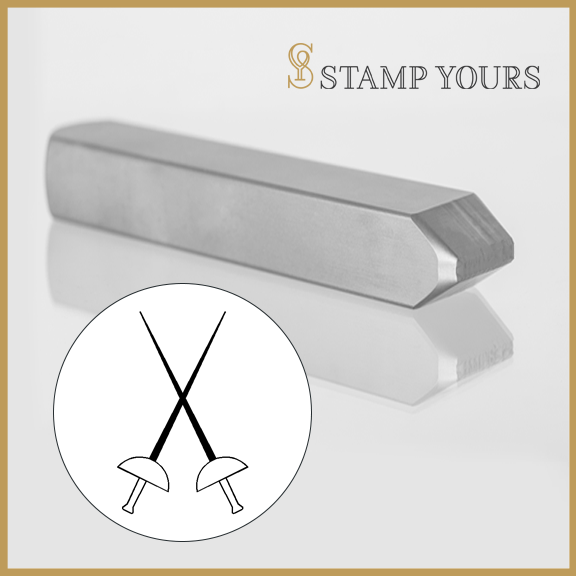 Fencing Sabre Metal Stamp - Stamp Yours