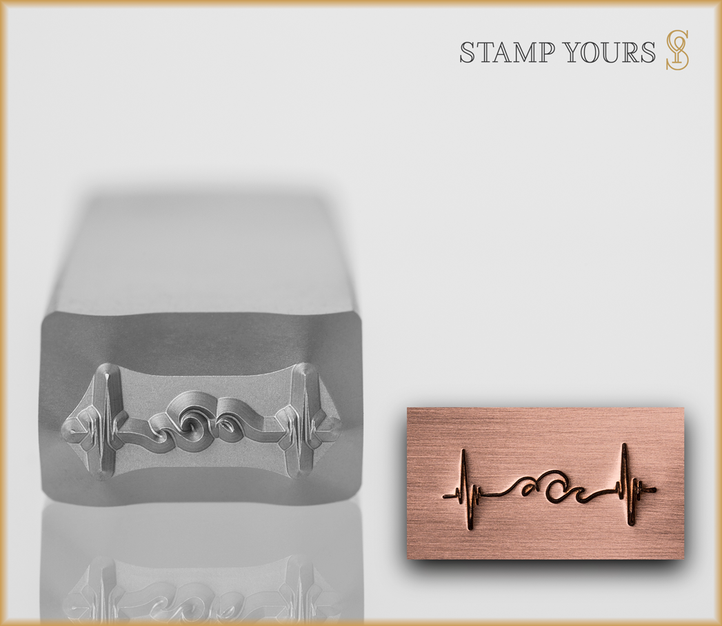 Wave Heartbeat Design - Stamp Yours