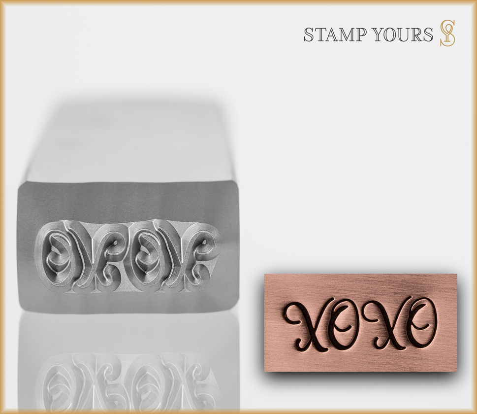 Hand Lettered Word "XOXO" - Stamp Yours