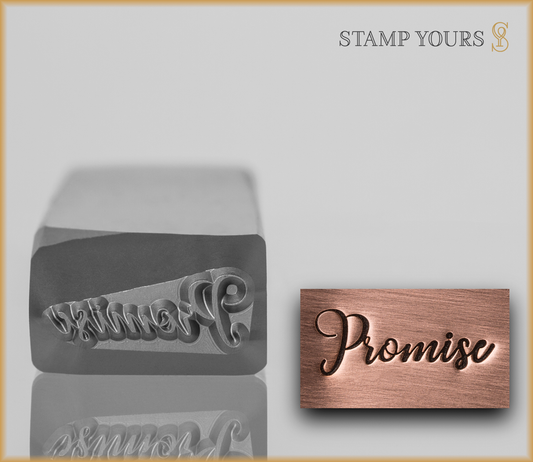 Hand Lettered Word "Promise" - Stamp Yours