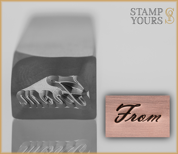 "From" Word Design Stamp 4mm - Stamp Yours