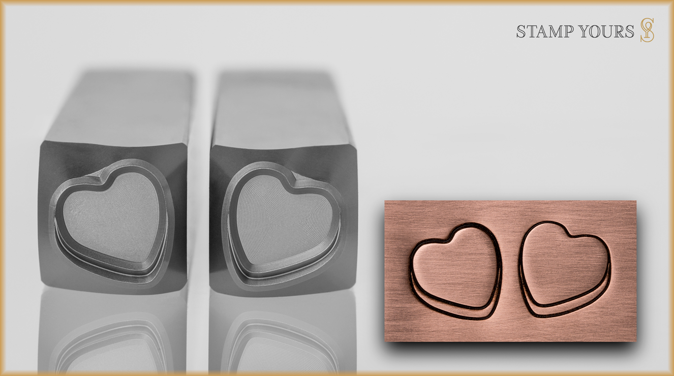 Candy Heart 3D Outline Stamps - Stamp Yours