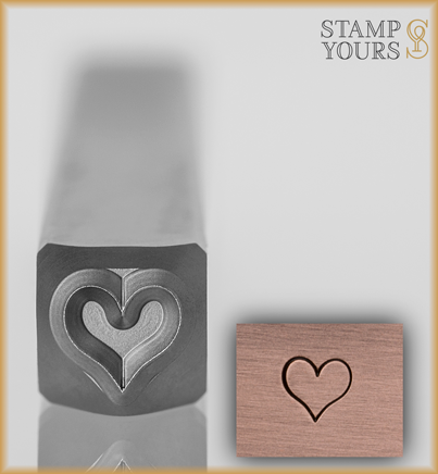 Heart Style 1 Design Stamp 4mm - Stamp Yours