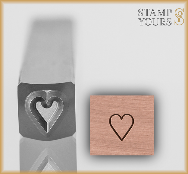Heart Suit Design Stamp 4mm - Stamp Yours