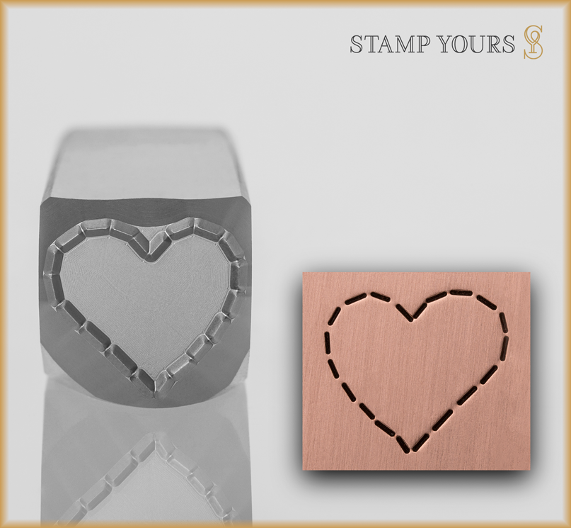 Stitched Heart - Stamp Yours