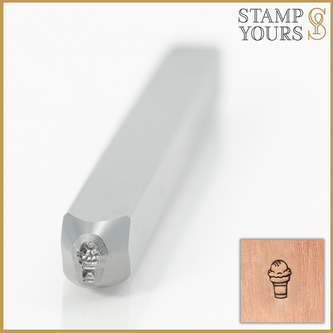 Ice Cream Metal Design Stamp for Jewelry Stainless Steel Wood and Leather By Stamp Yours