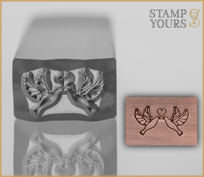 Lovey Doveys Design Stamp 12mm - Stamp Yours