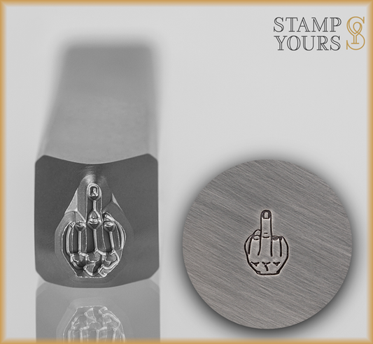 Middle Finger 2 Design Stamp - Stamp Yours