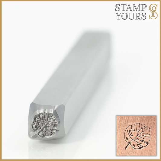 Monstera Leaf Metal Design Stamp for Jewelry By Stamp Yours