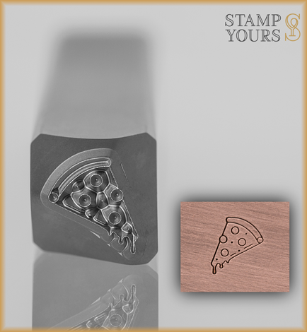 Pizza Slice Design Stamp 6mm - Stamp Yours