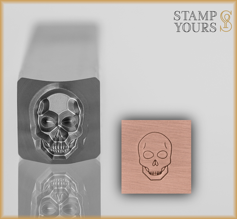 Skull Design Stamp 8mm - Stamp Yours