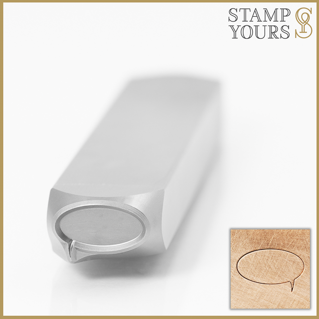 Simple Speech Bubble Metal Design Stamp for Jewelry and Stainless Steel By Stamp Yours